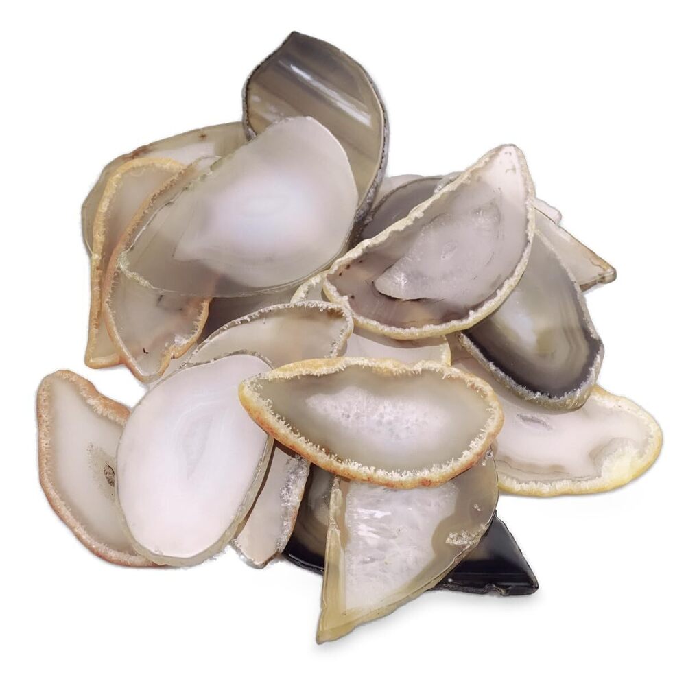 5374 15pcs Natural Polished Agate Slices, Geode Slices Bulk for Light